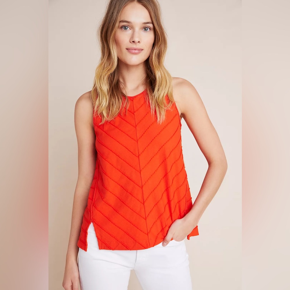 Anthropologie Maura Tank Orange - Size M Medium